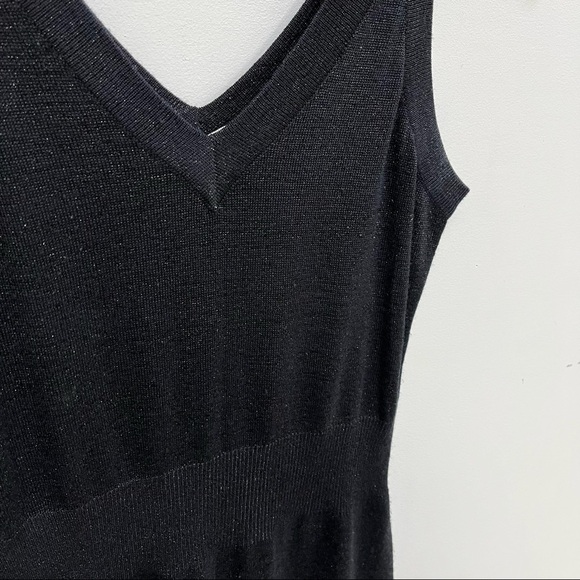 Vintage Wool Blend Black Metallic Dress - Picture 1 of 11